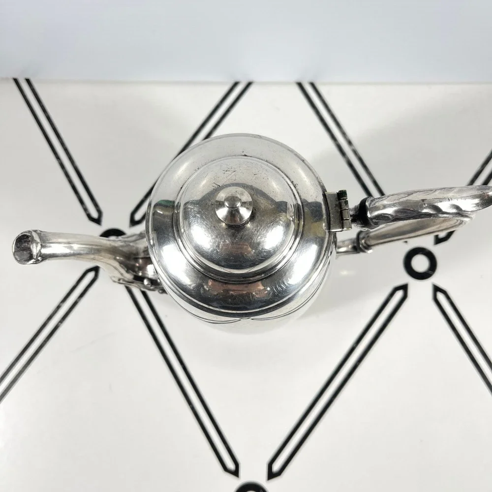 Sheridan‎ Silver Plate Coffee Pot Etched Swag Scroll Spout English FPS